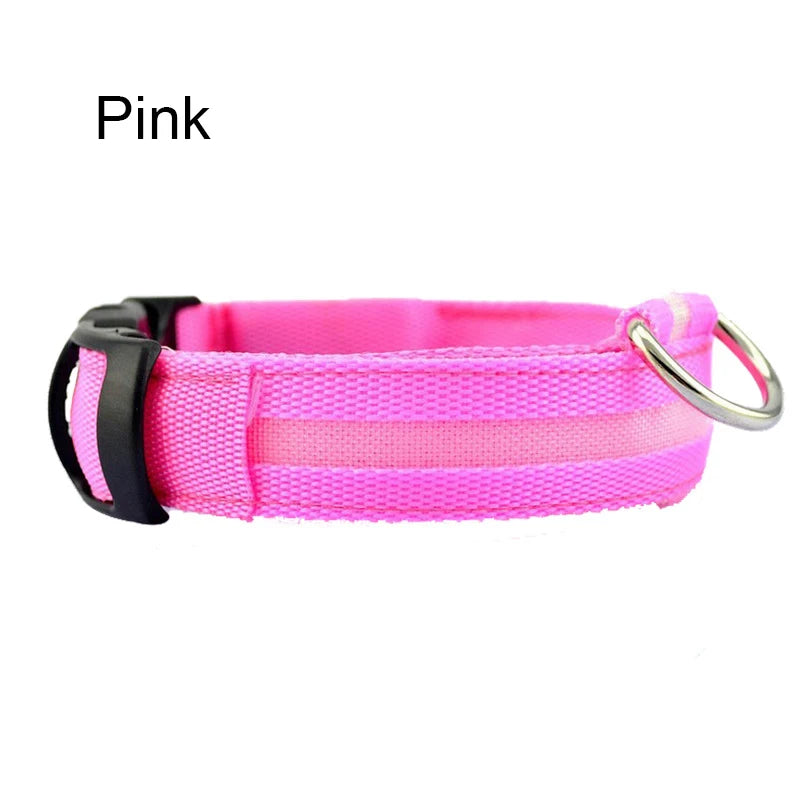 COLLAR LUMINOSO PARA PERRO NYLON LED